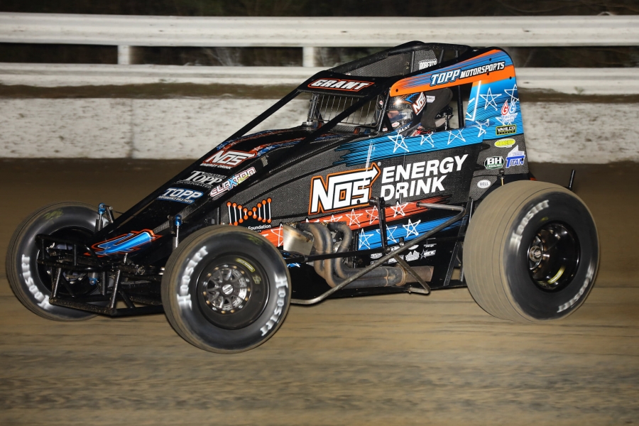 Justin Grant, TOPP Motorsports, Nos Energy Drink, Bubba Raceway Park, USAC AMSOIL National Sprint Car